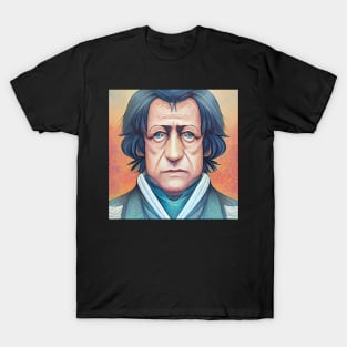 Georg Hegel Portrait | Anime Style | Philosopher T-Shirt